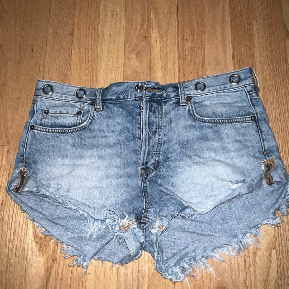 Free people jean shorts